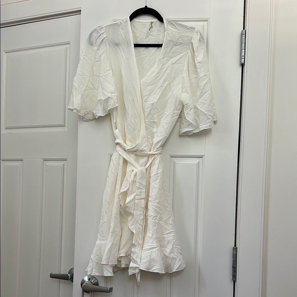 Emma Knudsen White Wrap Dress